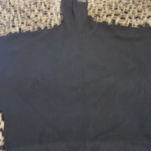 Zara black cropped turtleneck sweater